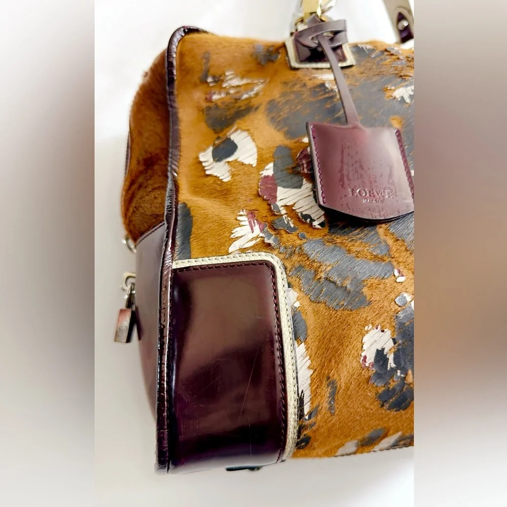 LOEWE AMAZONA PONY-STYLE CALFSKIN HANDBAG. 15” x 10” SOLD OUT RETAIL $3200 - Picture 15 of 17